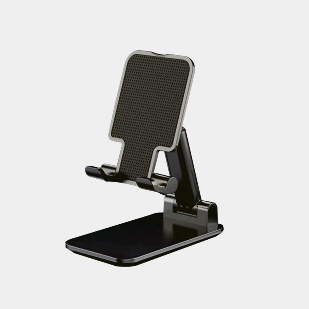 Wholesale ABS Aluminum Foldable Stand Phone Holder Expanding Portable Waterproof Phone Holder for Mobile Phones Tablets Bed Desk Lay Flat чёрный