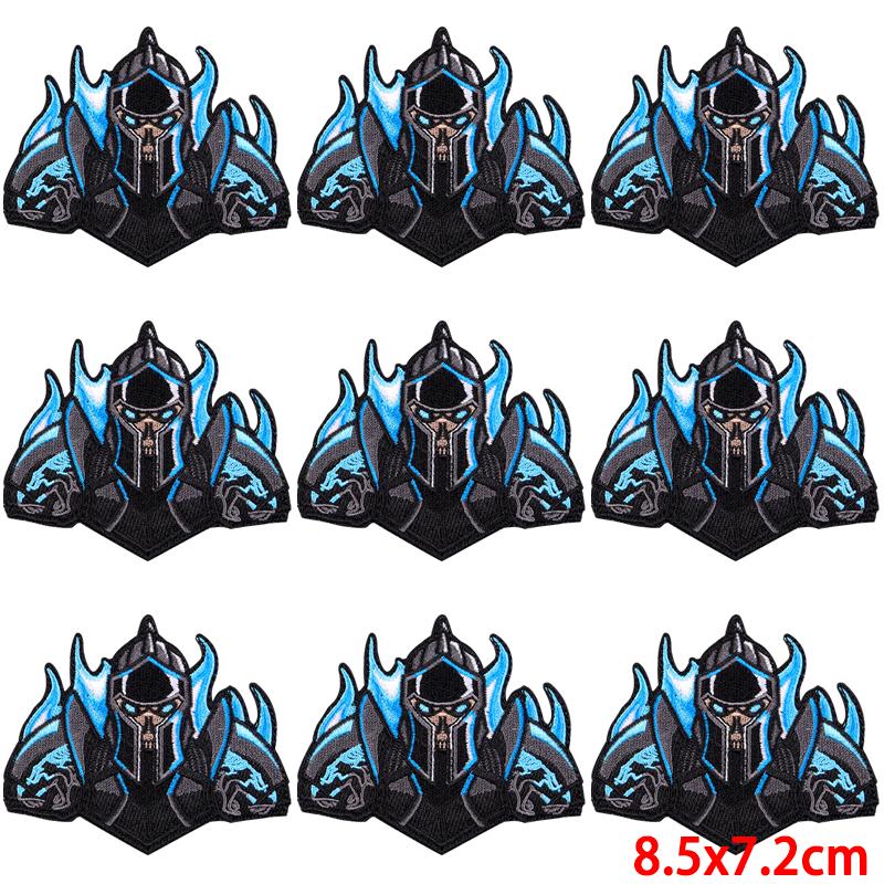 10Pcs/Lot Skull Punk Patches For Clothing Hip Hop Iron On Patches For Clothes Patch Thermoadhesive Embroidery Fusible Patch DIY