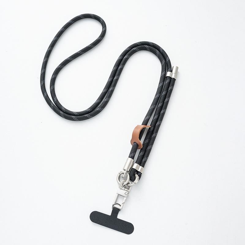 Adjustable Woven Crossbody Neck Phone Lanyard With Clip Pad
