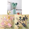 Silicone Kitchen Utensil Set With Wooden Handles For Cooking Nonstick Heatresistant For Home Use