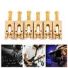 6PCS Guitar Saddles with Roller Bridge Guitar Repair Parts (Gold)