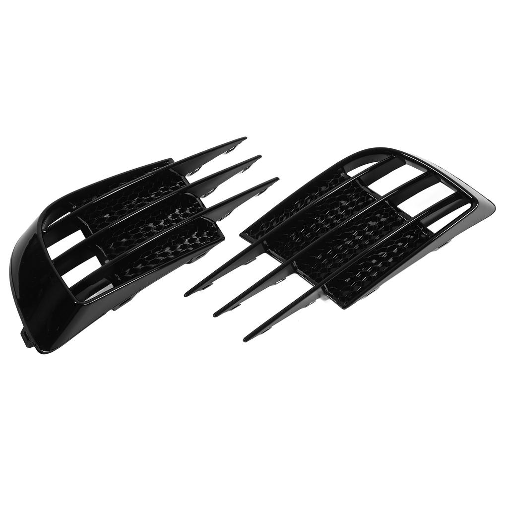 1 Pair Gloss Black Front Bumper Fog Light Grille Cover Fog Lamp Bezel Trim Replacement for 6 MK6 GTD 2008‑2013