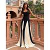 Modern Polyester Splicing Sleeveless Maxi Dress For Casual Summer Wear