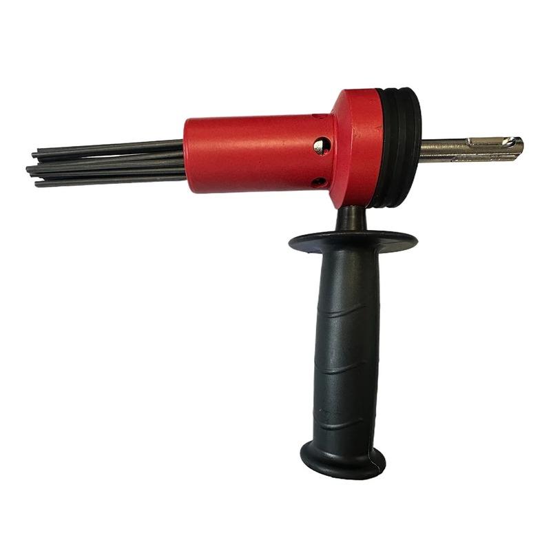 SDS Plus Deburring Tool, Needle Deslagger with Detachable Handle – Efficient Rust Removal and Edge Finishing Tool Kit