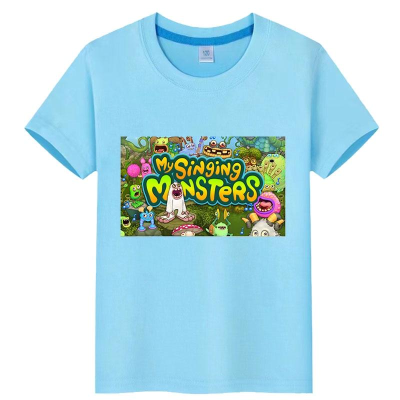 My Singing Monsters T-shirt Cotton Short Sleeve Tops Y2k One Piece Casual Anime Tshirt Boy Girl Clothes Summer Children Clothing