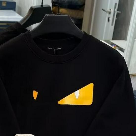 Herren Trendy Kleines Monster Print Slim Fit Hoodie - Rundhals Pullover für Frühling/Herbst