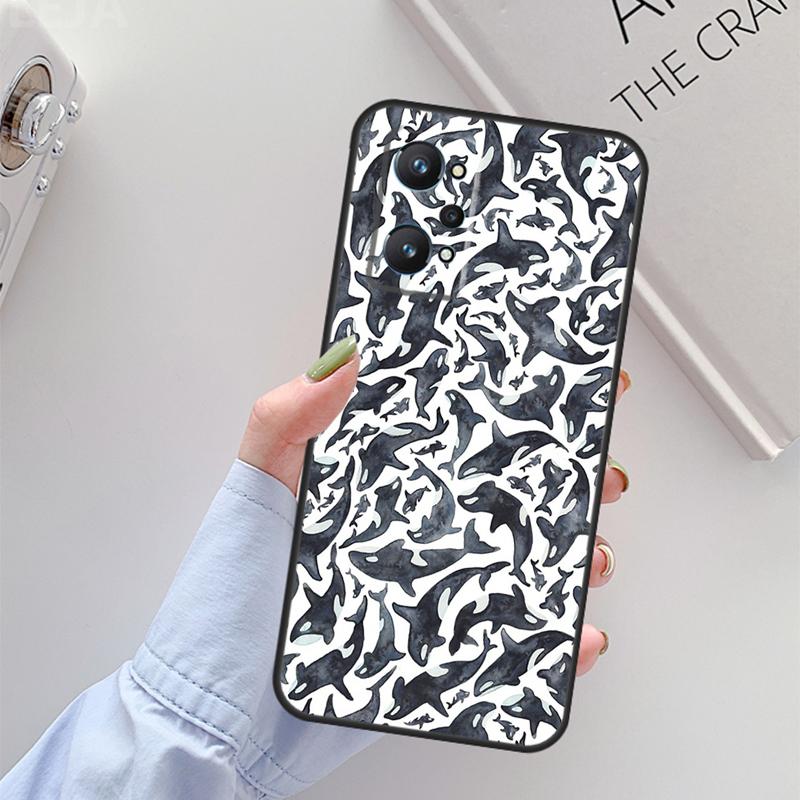 

Orcas Killer Whales For Realme 11 10 12 13 14 Pro Plus GT 5 6 6T GT7 Pro C67 C61 C53 C51 C21Y C25S C55 C75 Case Realme GT7 Pro