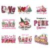 Clothes Sticker Iron On Patch Christmas Style Colorful Clear Letter Print Great Stickiness Anti-slip DIY Heat Transfer Heat Press Hoodies Sticker