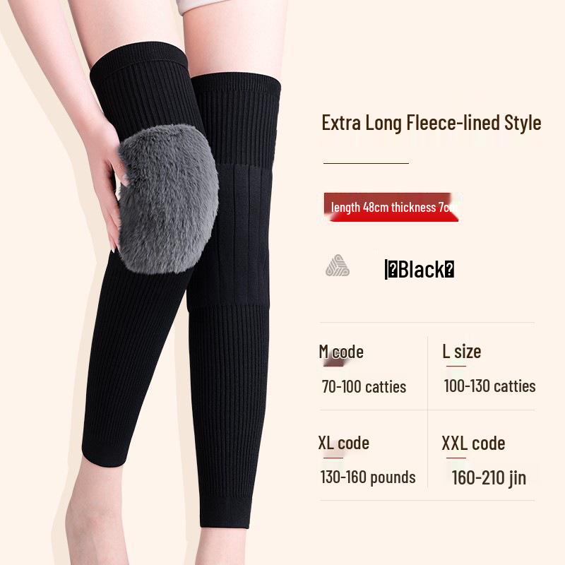 

Бархатные очень длинные наколенники: Теплые зимние гетры для пожилых мужчин и женщин M