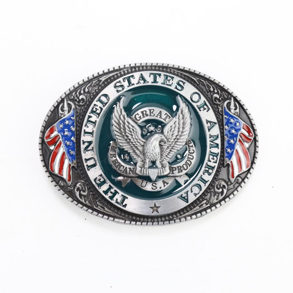 Zinc Western Denim Belt Buckle Bull Head Fishing Eagle Pistol Retro Belt Buckle Head