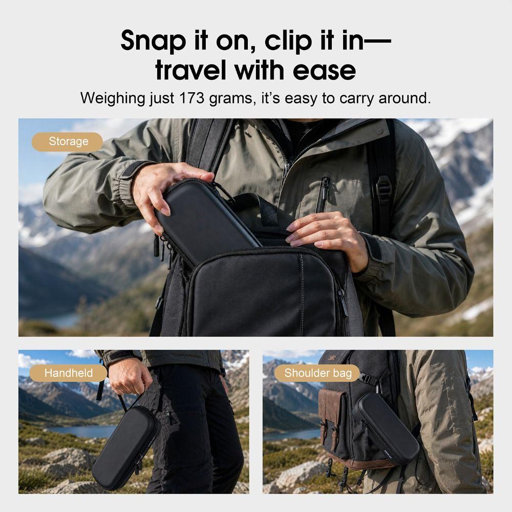 Waterproof Mini Carrying Case PU Handbag for Insta360 Luna Ultra Gimbal Camera Accessories