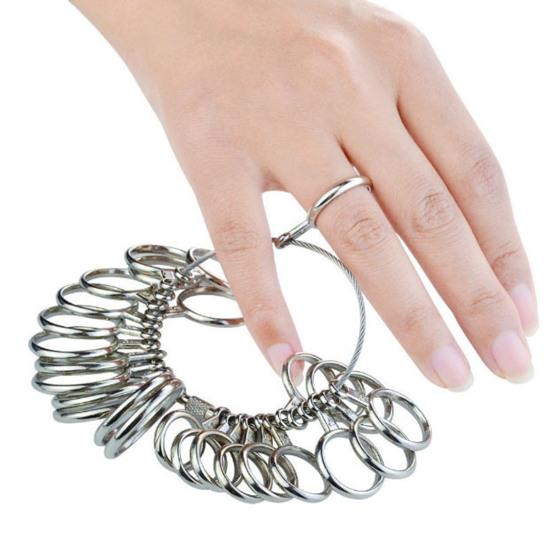 Ring Sizer Measuring Tool Set Easy Jewelry Sizing Solution US UK Size Adjustable Finger Circumference Measurement Tool