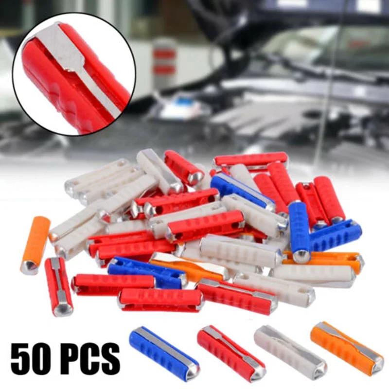 50Pcs European Automotive Fuse Set Classic Car Auto Fuses Ceramic Continental Torpedo Style Fuse (5A/25A-5pcs 8A/16A-20pcs) China Mainland