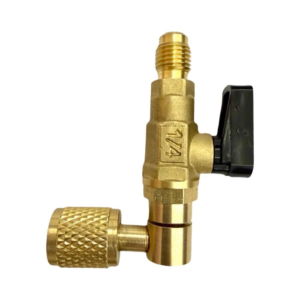 6.5*4cm Air Conditioning Refrigeration Charging Ball Valve 90 Degree R22 Safety Valve For HVAC Maintenance Quick Coupling