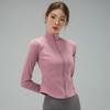 Women's Slim-Fit Yoga Jacket with Back Pockets - Long Sleeve, Casual Outdoor Activewear for Fall and Winter