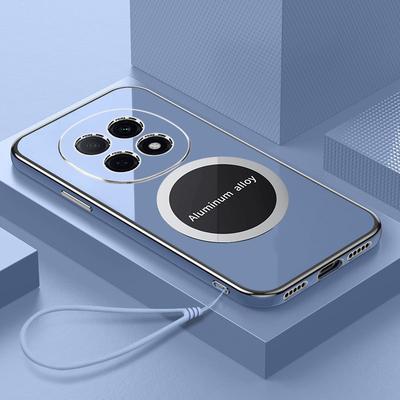 For Huawei Nova 13i Case Huawei Nova 12i Phone Case Magnetic Attraction Luxury Square Plating ShockProof Silicone Back Cover