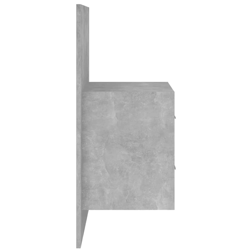 Headboard with Nightstands Concrete Grey Engineered Wood