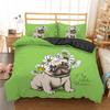 Cartoon Pug Dog Bedding Set Lovely Home Pet Puppy Pattern Duvet Cover King Queen Size Cute Animal Theme Soft Comforter Cover
