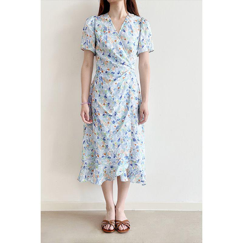 

Heydress Oil Painting Summer Elegant Floral Dress