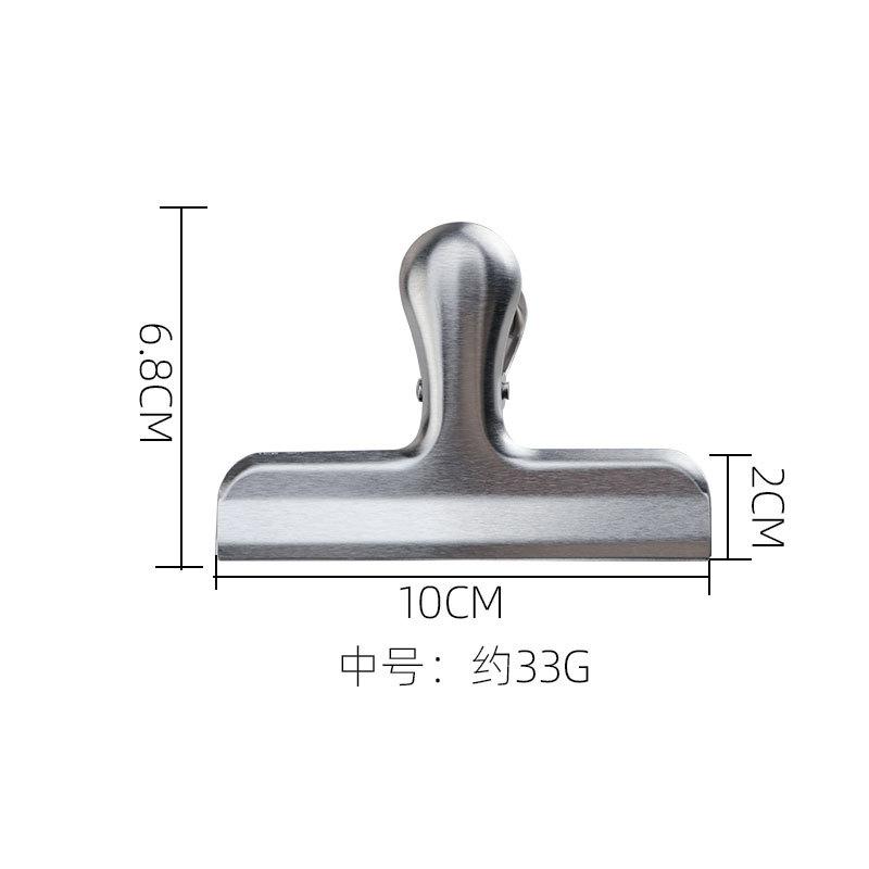 Food Storage Sealing Clip Stainless Steel Chip Bag Clips Kitchen Food Clip Binder Clip Office Supplies middle-size