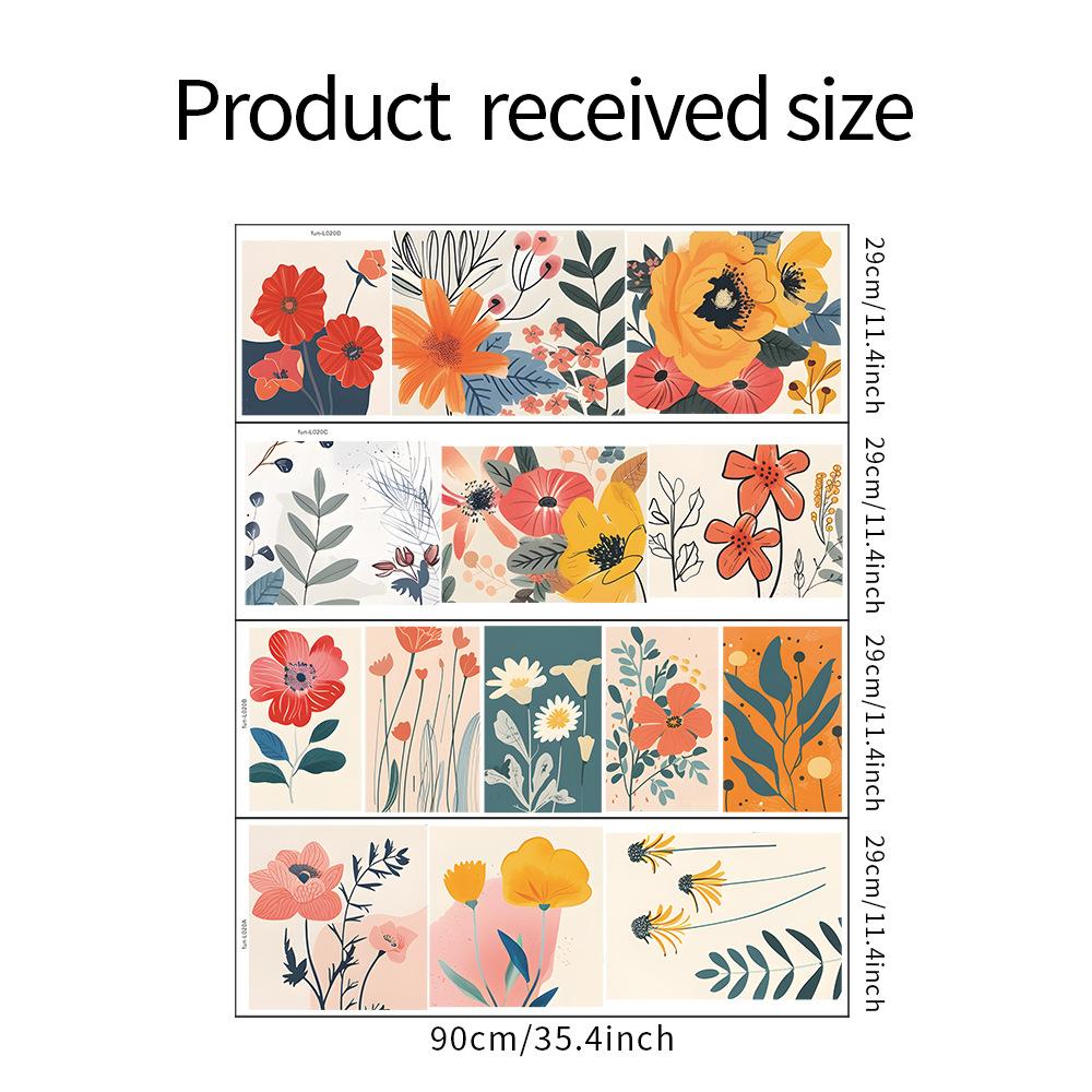 

Fun-L020 Цветная живопись Моделирование Живопись Цветы Листья Спальня Кабинет Наклейки Наклейки Наклейки 29*90CM*4PCS/fun-L020