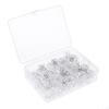 1 Box 100 Pieces Clear Round Head Upholstery Spiral Nail Studs Furniture Sofa Tack Pins Hardware Fix