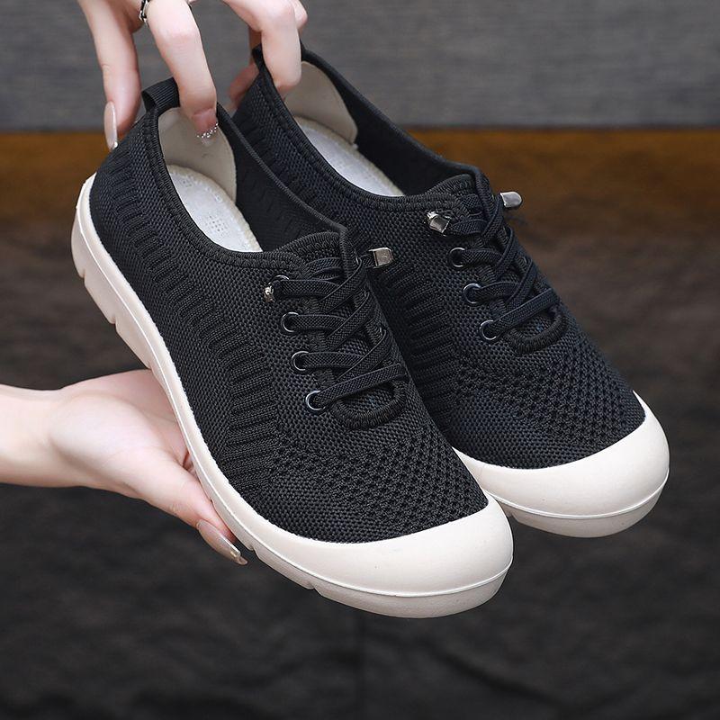 Slip on Flat Mesh Breathable Shoes for Women Round Toe Spring Autumn Woman Footwear Fashion Clothing 2025 Elegant Elasticty Hot