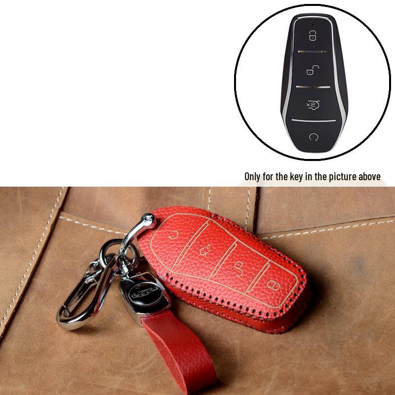 

Leather Key Case for BYD: Tang, F3, Surui, G3, Yuan EV, Song MAX, Qin, S6, L3, S7, F0 models.