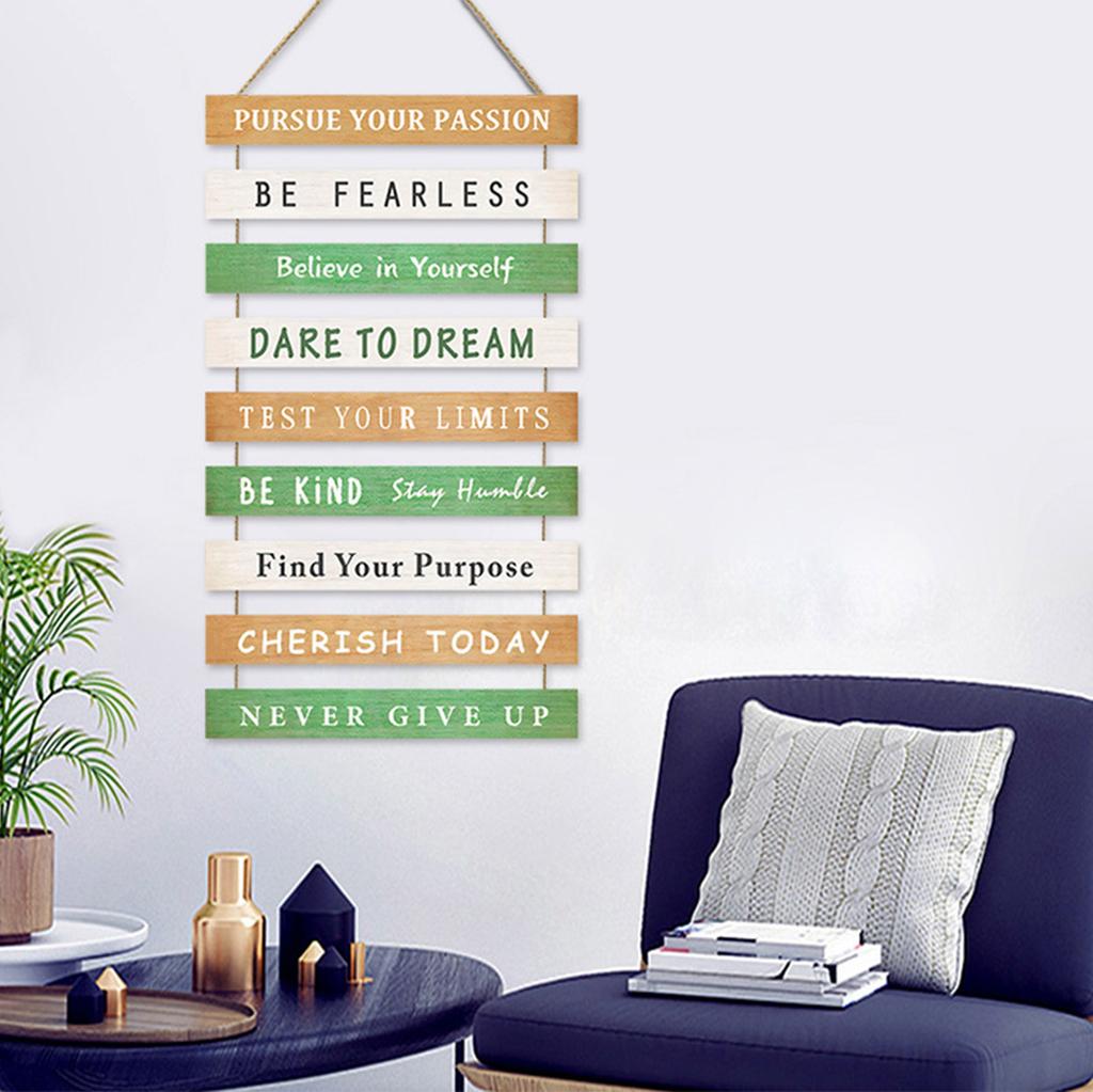Inspirational Wooden Sign Motivational Wood Wall Art Uplifting Sayings for Home Office and Classroom Decoration