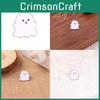 Adorable Kawaii Ghost Chest Pin Unique U Shape Design Fashionable Metal Brooch