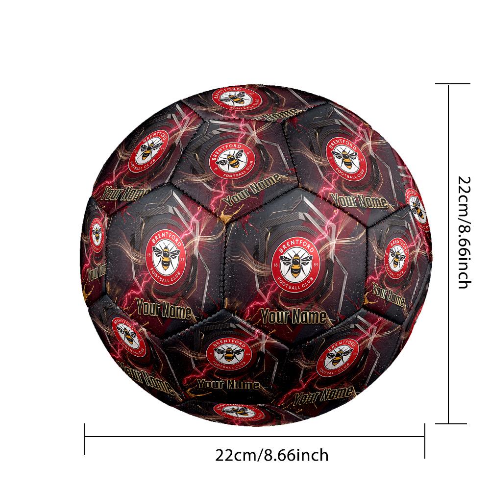 Personalized Size 5 Football Brentford Football Pattern Outdoor Game Sports Ball Gift