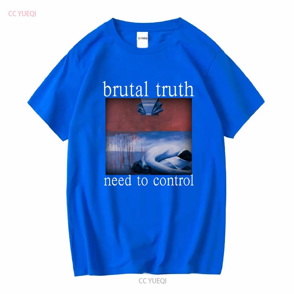 Brutal Truth Need To Control  Black T shirt TS573 vintage Washed Slightly Casual Stretched graphic Versatile homme Breathable