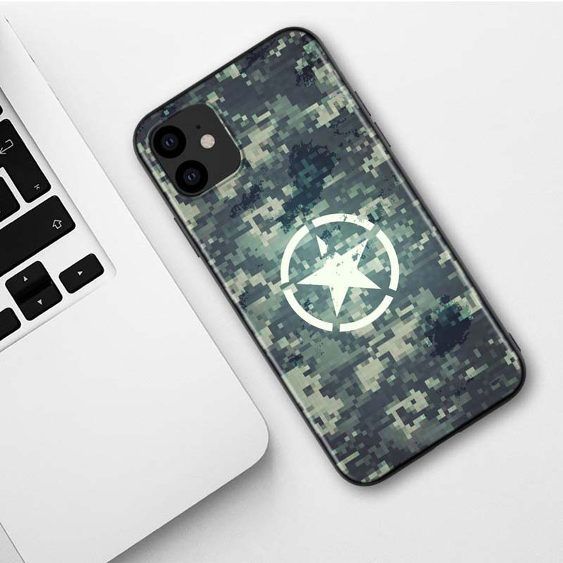 

Силіконовий чохол для телефону Camouflage Art для Apple IPhone 12 Mini 11 Pro XS Max X XR 6S 6 7 8 Plus 5S Soft Black Matte Cover iphone 12 Mini