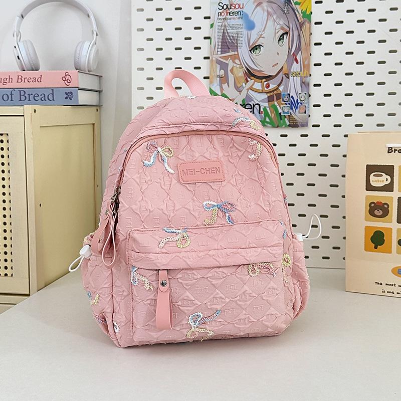 Ins Sweet Bow Less Heart Shopping Candy Color High Value Children's Small Backpack