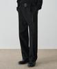 DRAW FIT Belted Semi-Wide Slacks [Black]