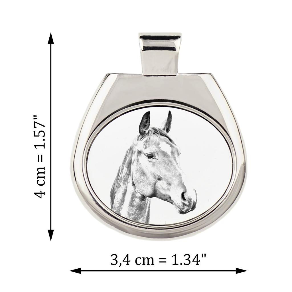 Warmblood Amerykański - Naszyjnik Z Koniem, Personalizowana Zawieszka Ze Zdjęciem, Wyjątkowy Naszyjnik Dla Kobiet I Mężczyzn Marki Art-Dog