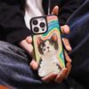 Creative Rainbow Kitten Applicable to Apple iPhone17/16Pro Mobile Phone Case 14 Frosted PC15 Cute 12 Women 13