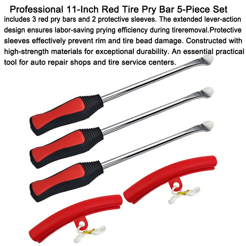 Motorcycle Tire Repair Pry Bar Set with Rim Protectors