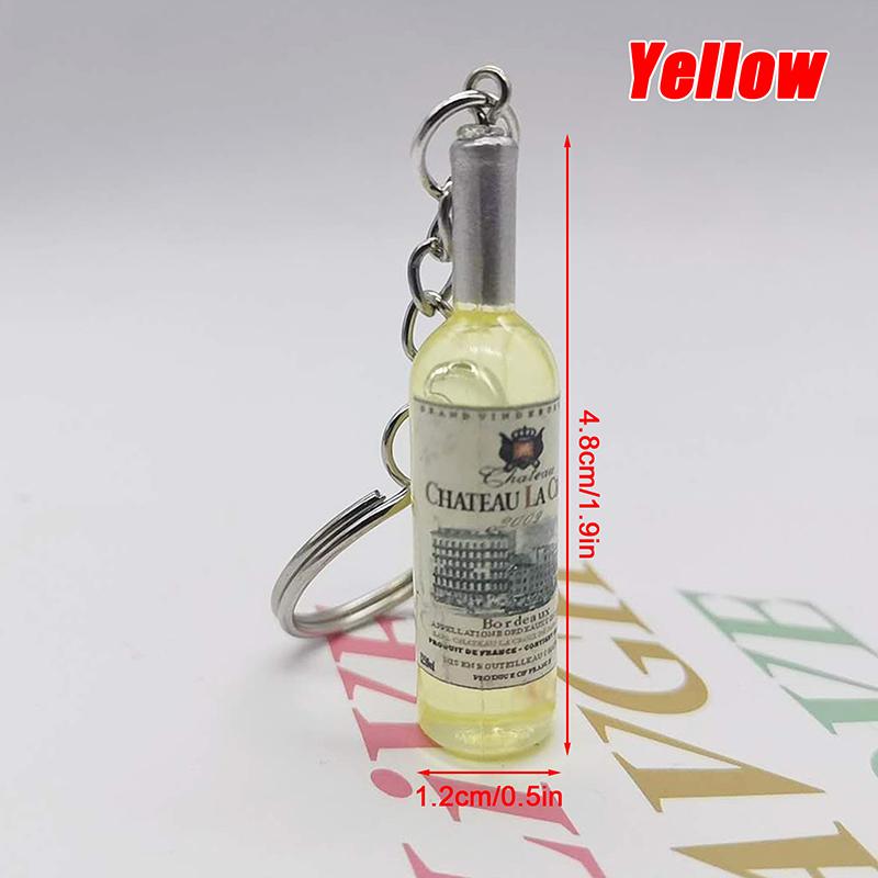 Acrylic Beer Wine Bottle Keychain Various Car Bag Key Ring Pendant Gift