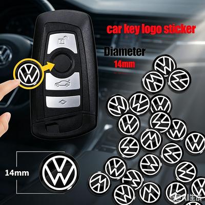 14mm Fob Car Logo Sticker for Car Remote Control Key for VW CC Polo Golf 5 6 7 MK4 MK5 MK6 MK7 Passat B6 B8 T4 T5 Tiguan Touran D21G