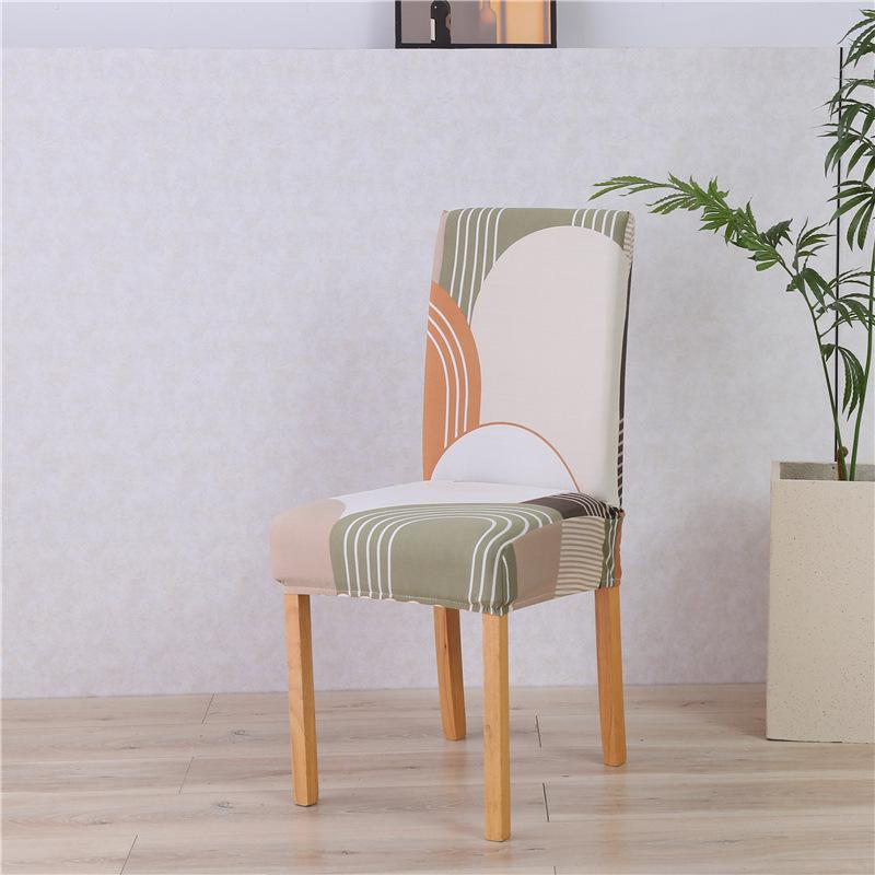 Printed Elastic Chair Cover, Household Hotel Four-Season Dining Chair Cover, Flower Leaf [Factory Price]