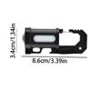 Aluminum Alloy LED Keychain Flashlight Black Mini Flashlight LED Key Light  Emergency Light