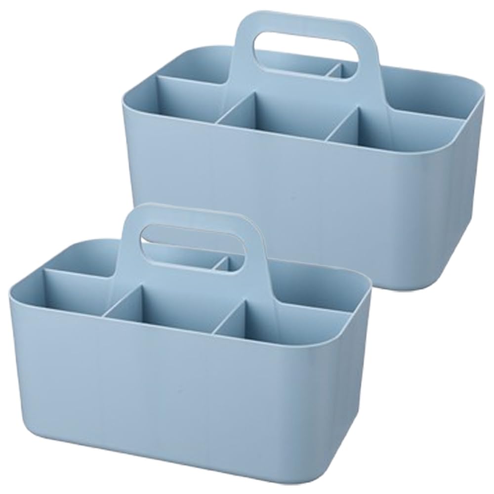 

Asdays Storage Case with Small Item Storage Cute Room Divider with Stackable Set of Handles, Box, Kitchen/Living Handles, (Blue, Large, 2) синий