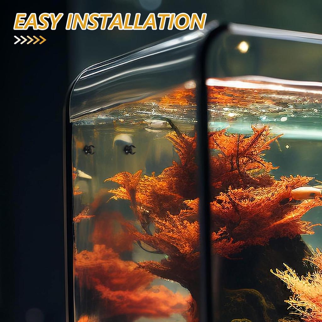 HANABASS 10pcs Aquarium Heating Rod Holders Cup Clips for Fish Tank Light Mounting Aquarium Light Brackets Clip with Suction Cups for Secure