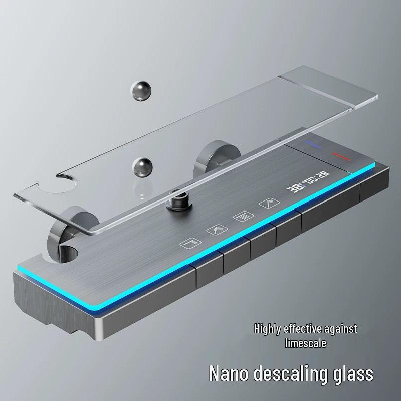 Modern Smart Constant Temperature Shower Faucet Set - Complete Pressurized Shower System for Household Use.