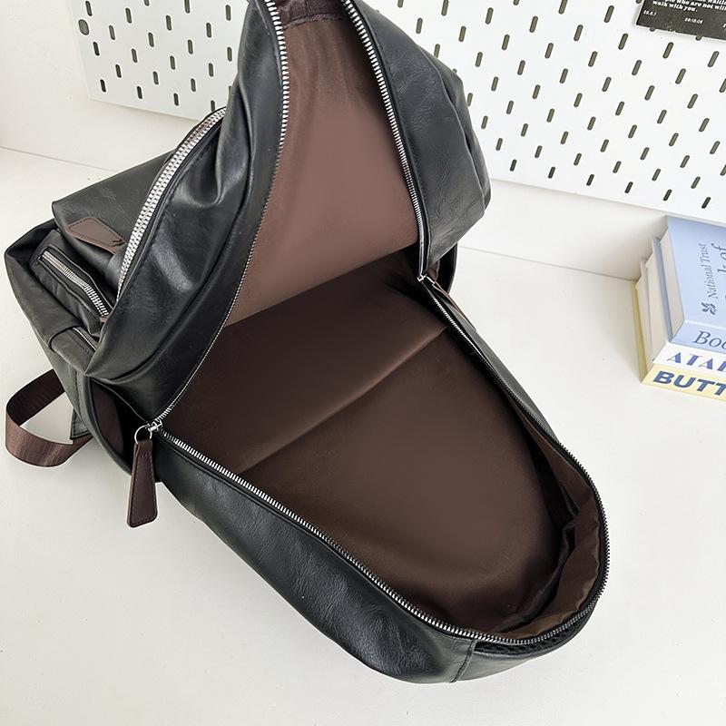 Schoolbag Backpack New Fashion Backpack Simple Large Capacity Solid Color Student School Bag Casual Light Commuter Travel Bag