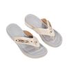 2025 spring and summer new sandals women's beach sandals metal buckle wedge heel fashion casual European and American large size women's cool slippers