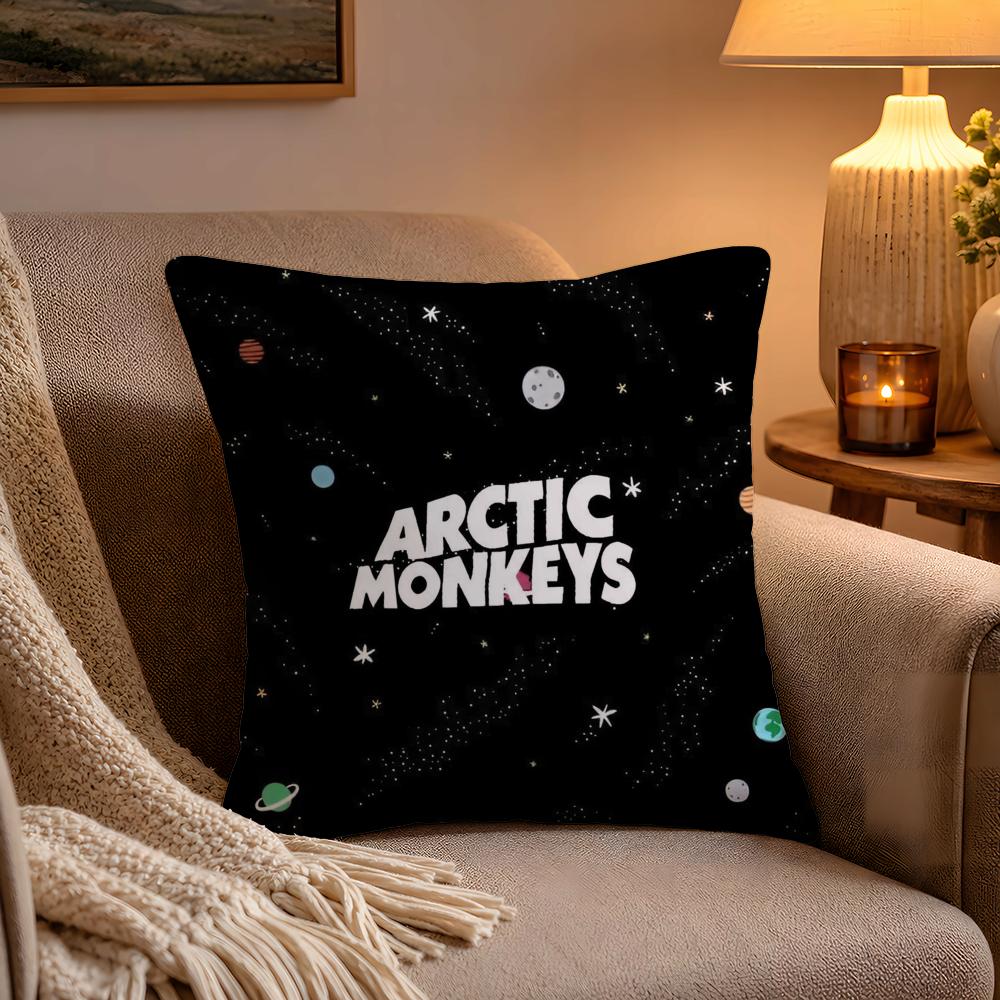 Hot AArctic Monkeys Brand Pillow Case Soft Plush Cushion Cover Double Print and Invisible Zipper for Sofa Home Car Use