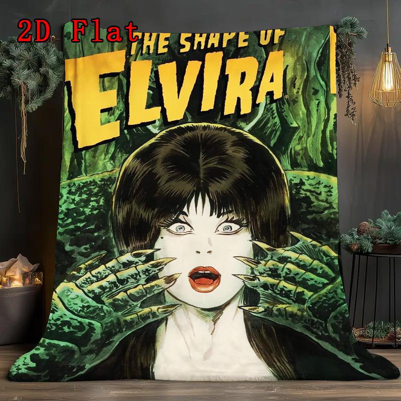 Elvira 2D Flat Pattern Flannel Blanket High quality All Seasons Warmth and Comfort Perfect for Christmas Gifts.SMT0917551
