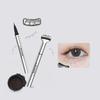 Waterproof Lower Eyelash Stamp Set Eyelash Seal Tool Eyeliner Pen Quick Dry Eye Liner Reusable Eyelash Stamp Set Makeup Women